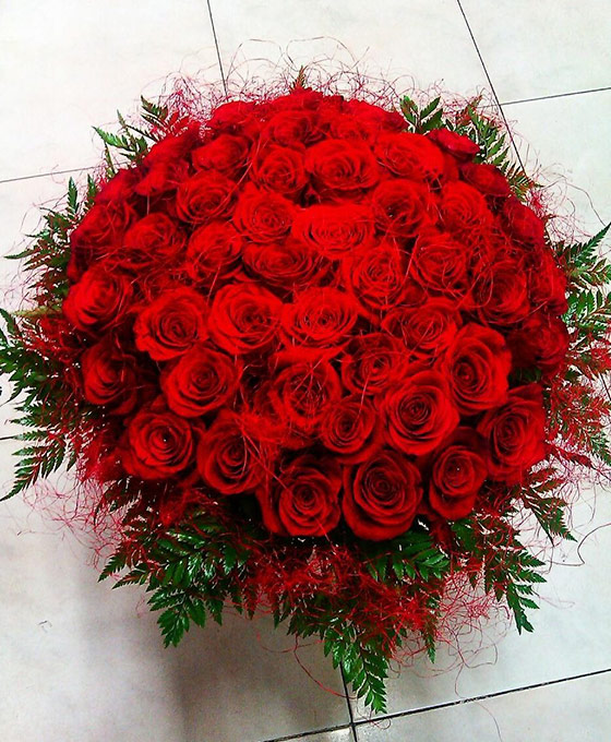 Ramo de rosas en Madrid